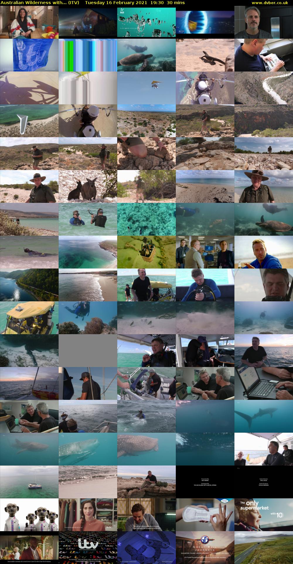 Australian Wilderness with... (ITV) Tuesday 16 February 2021 19:30 - 20:00
