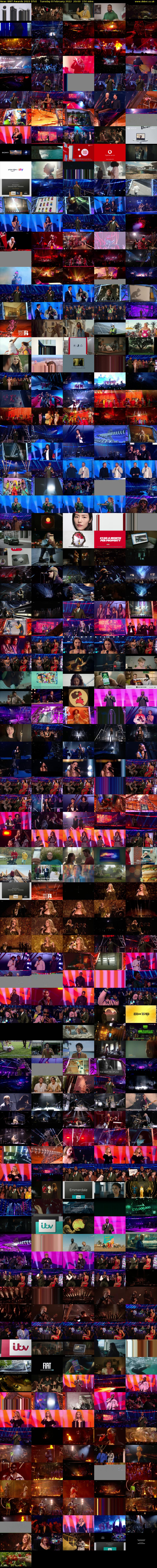 BRIT Awards 2022 (ITV) Tuesday 8 February 2022 20:00 - 22:30