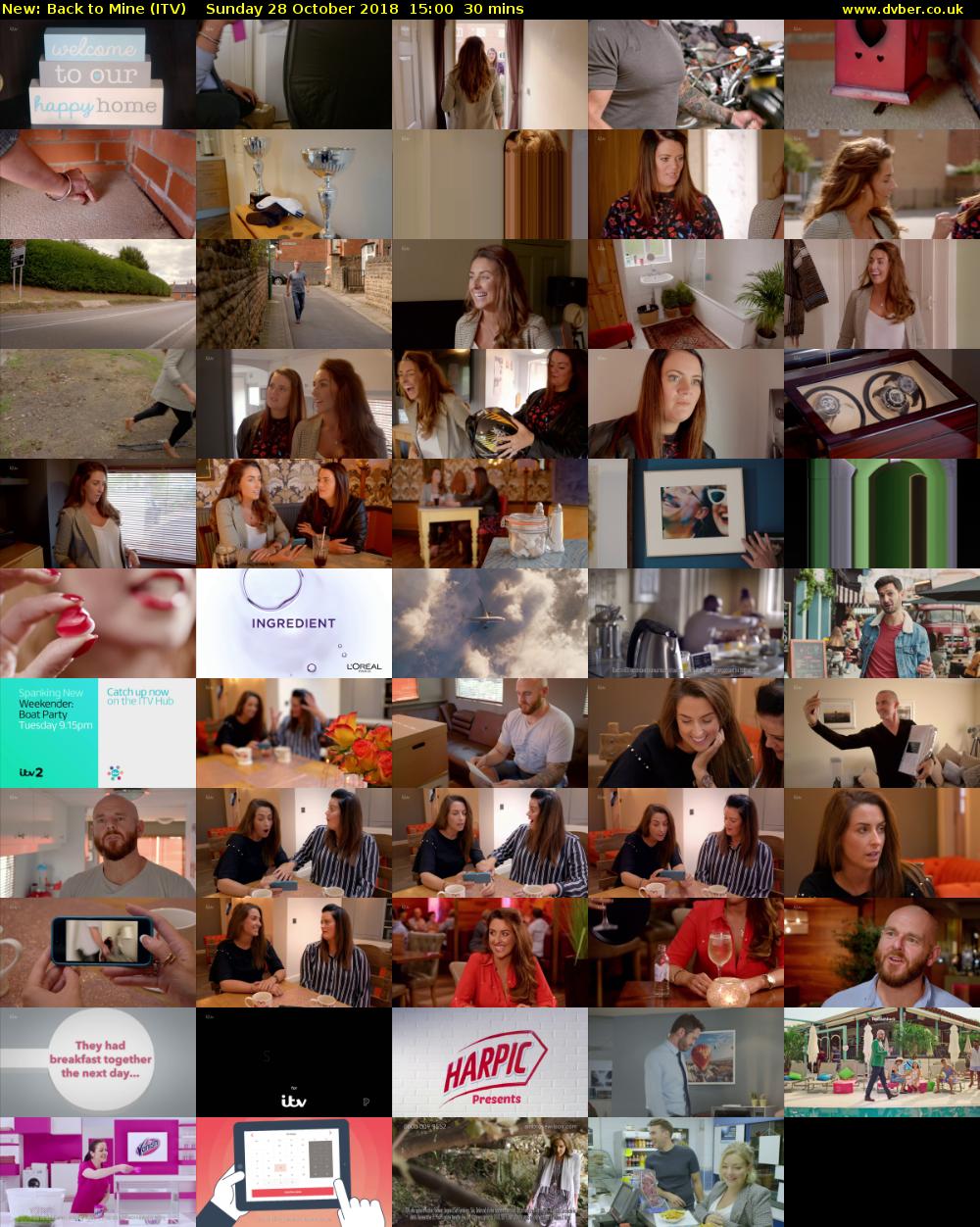Back to Mine (ITV) Sunday 28 October 2018 15:00 - 15:30