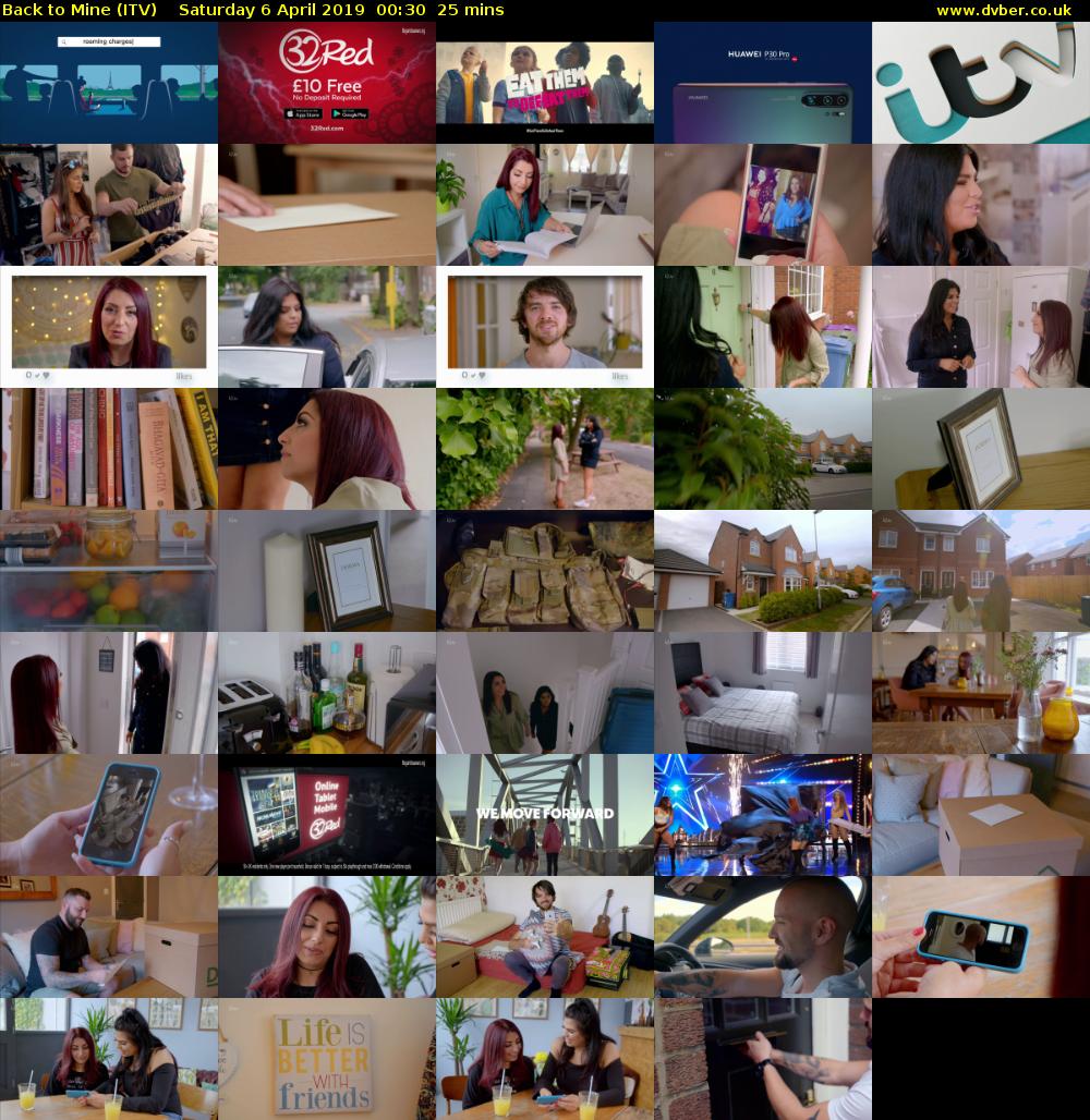Back to Mine (ITV) Saturday 6 April 2019 00:30 - 00:55