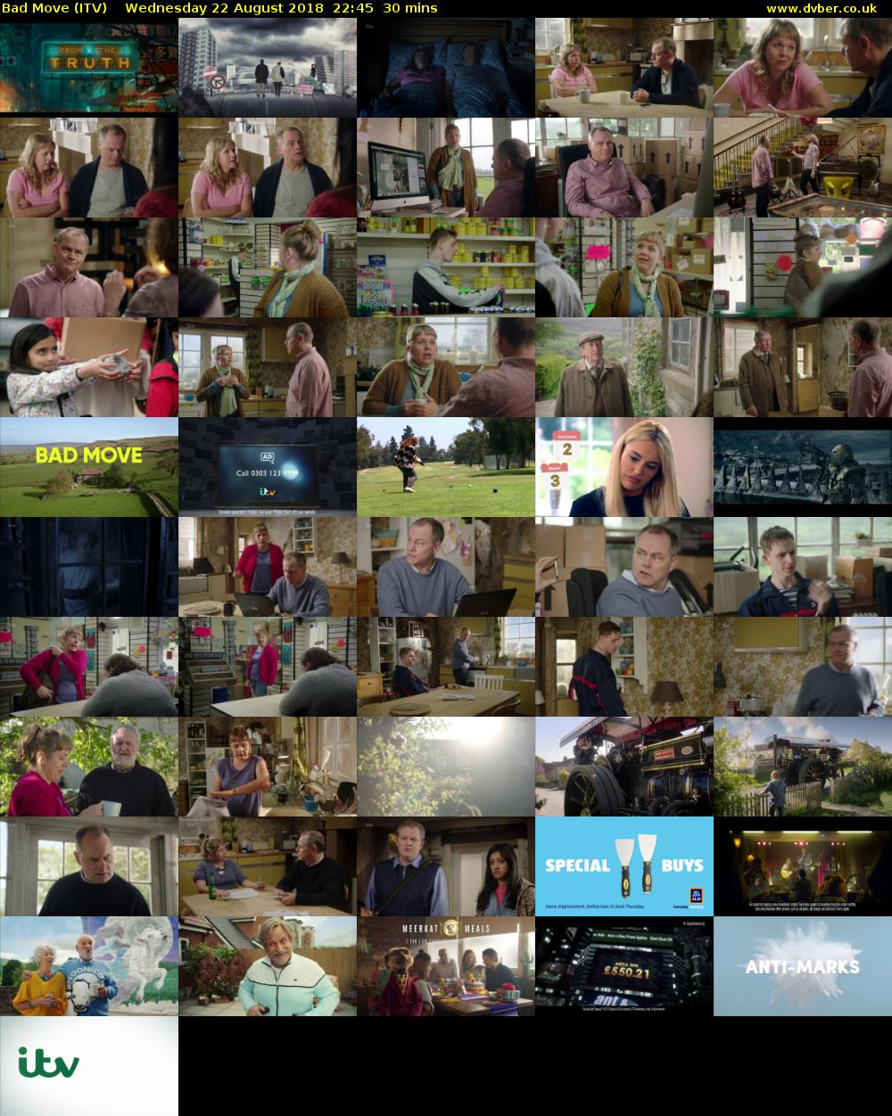 Bad Move (ITV) Wednesday 22 August 2018 22:45 - 23:15