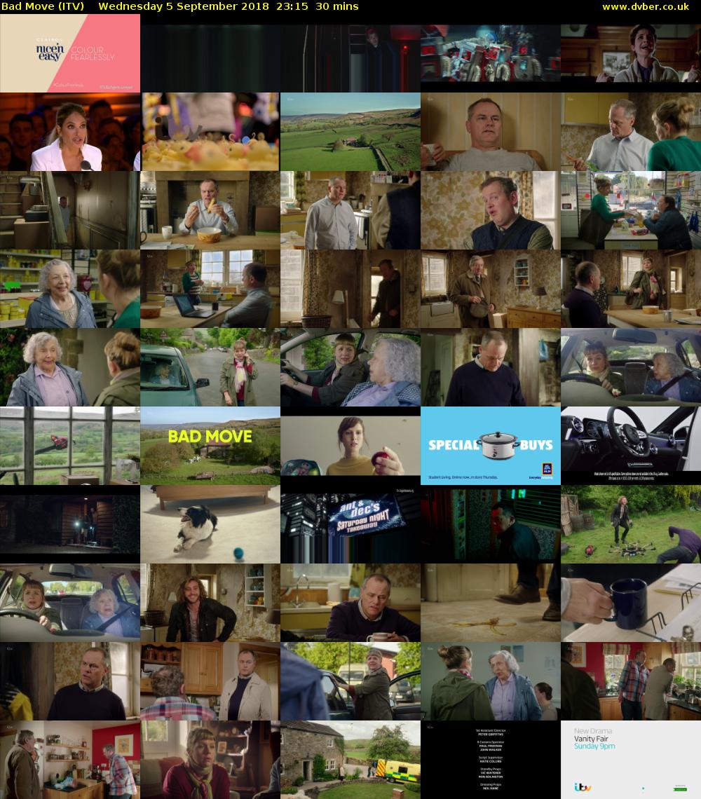 Bad Move (ITV) Wednesday 5 September 2018 23:15 - 23:45