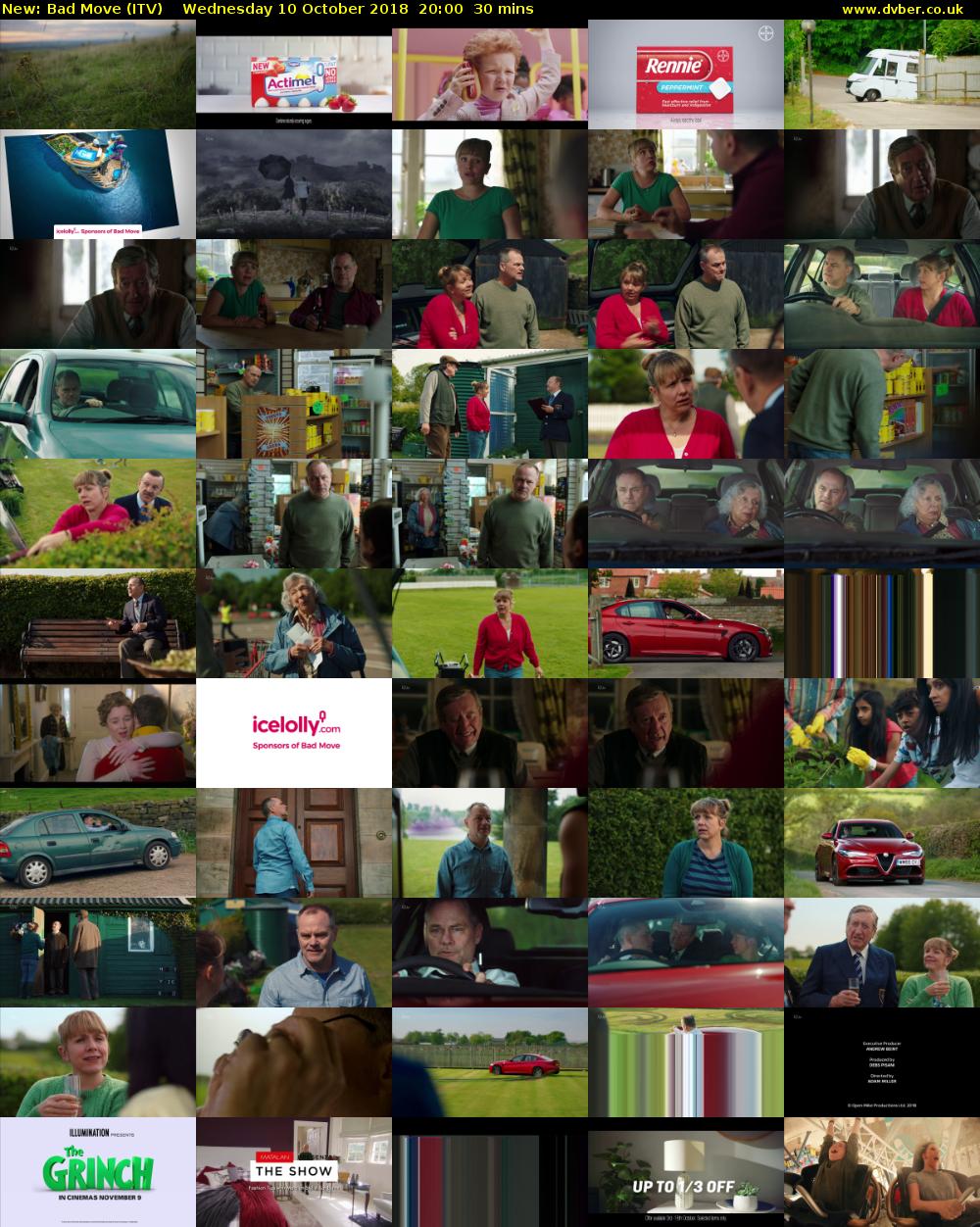 Bad Move (ITV) Wednesday 10 October 2018 20:00 - 20:30