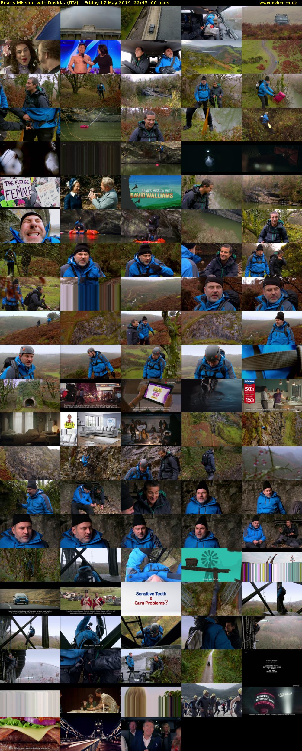 Bear's Mission with David... (ITV) Friday 17 May 2019 22:45 - 23:45