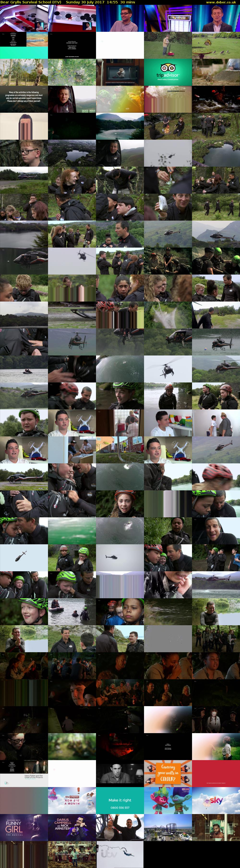 Bear Grylls Survival School (ITV) Sunday 30 July 2017 14:55 - 15:25