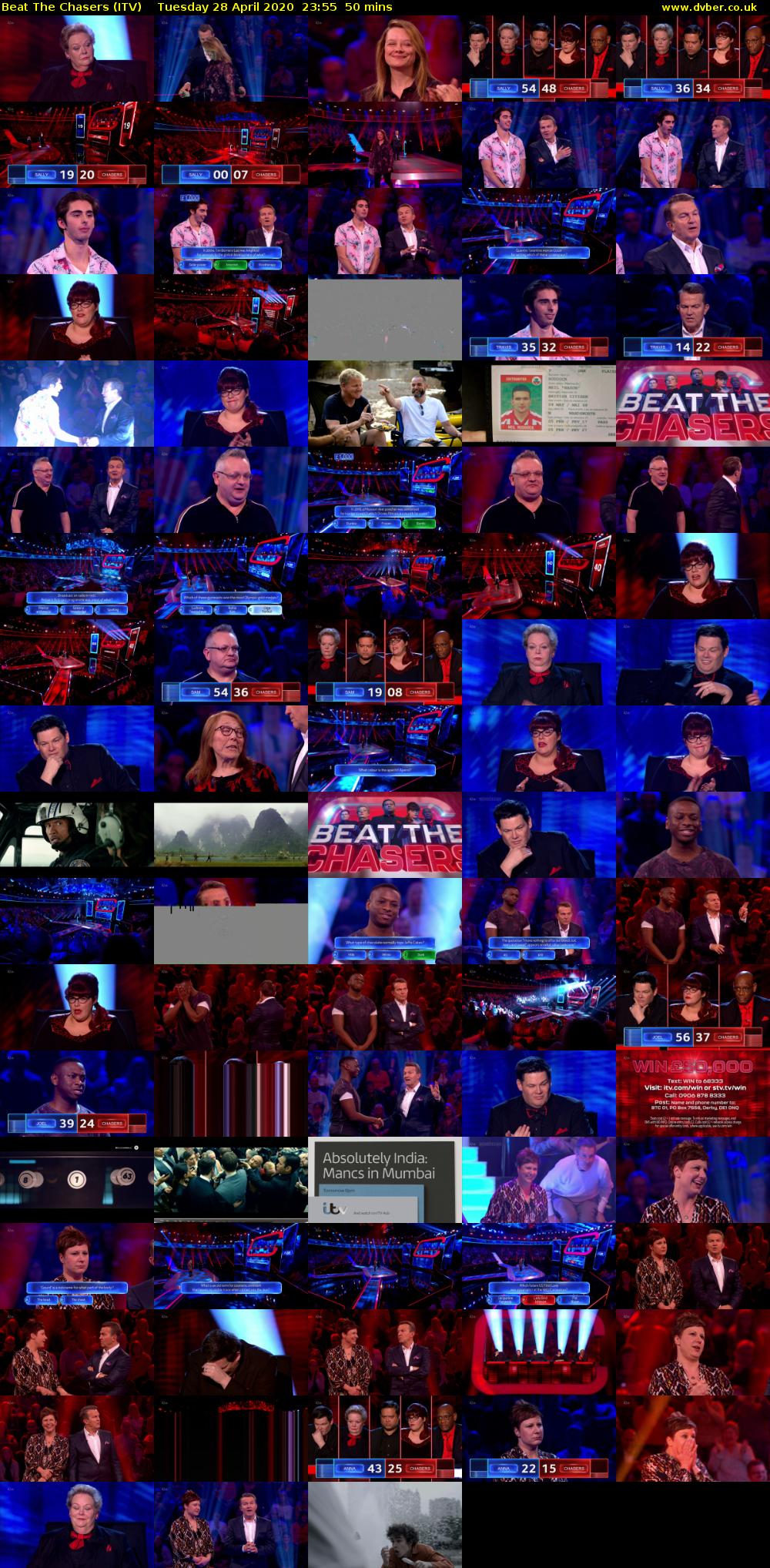 Beat The Chasers (ITV) Tuesday 28 April 2020 23:55 - 00:45