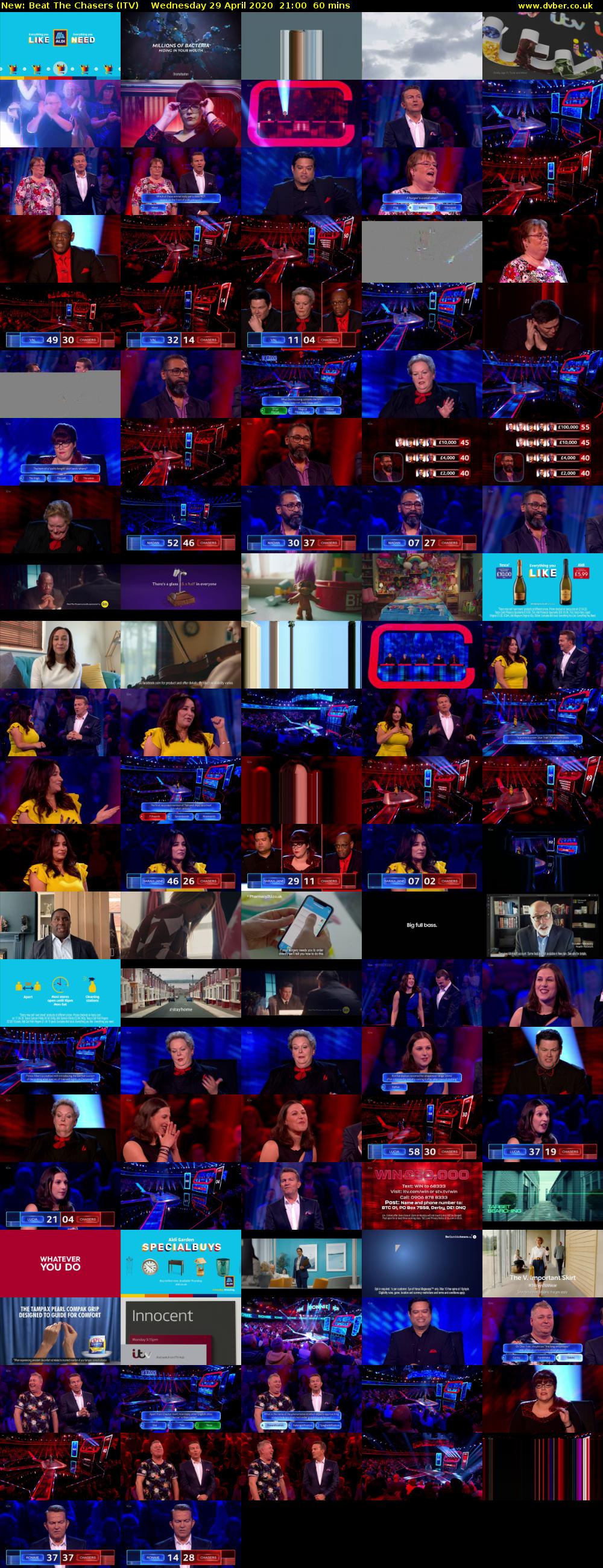 Beat The Chasers (ITV) Wednesday 29 April 2020 21:00 - 22:00