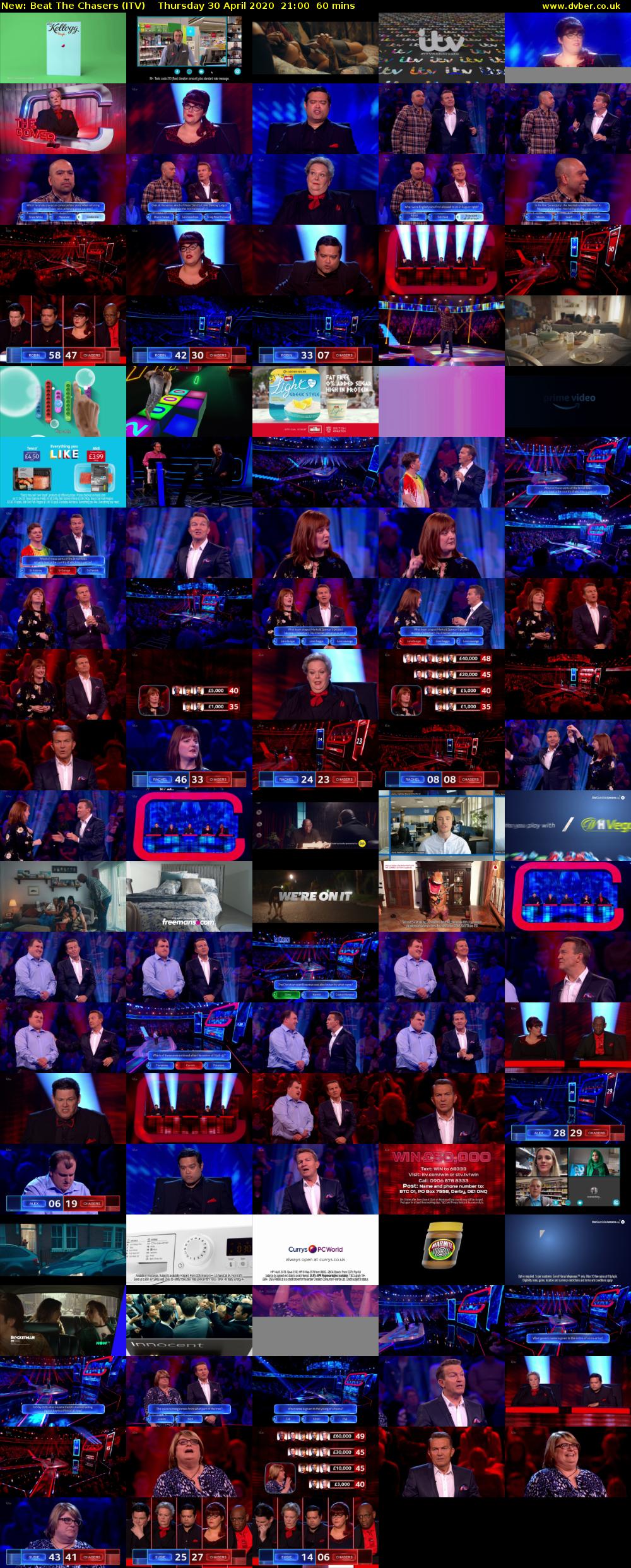 Beat The Chasers (ITV) Thursday 30 April 2020 21:00 - 22:00