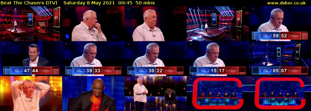 Beat The Chasers (ITV) Saturday 8 May 2021 00:45 - 01:35