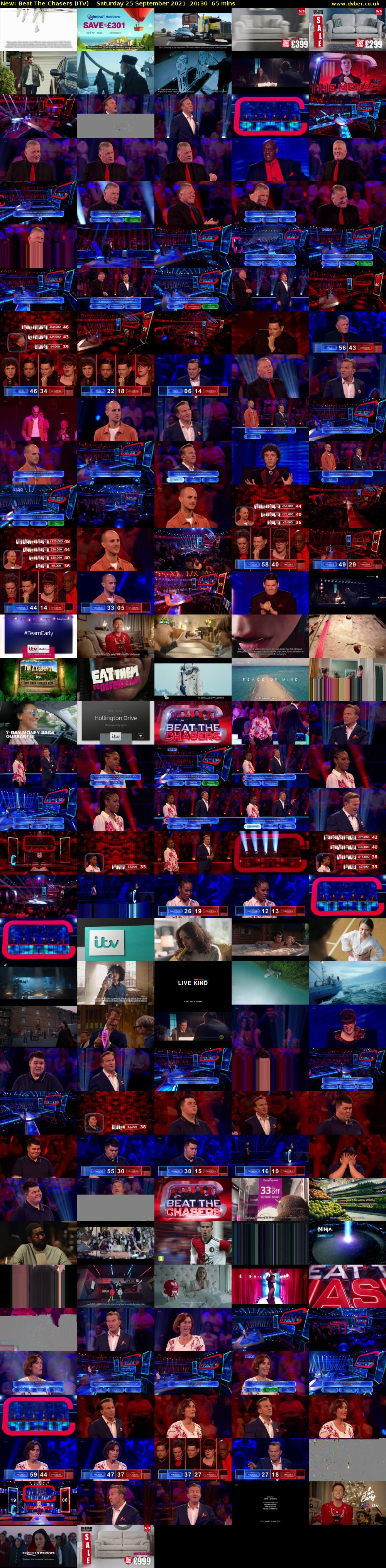 Beat The Chasers (ITV) Saturday 25 September 2021 20:30 - 21:35