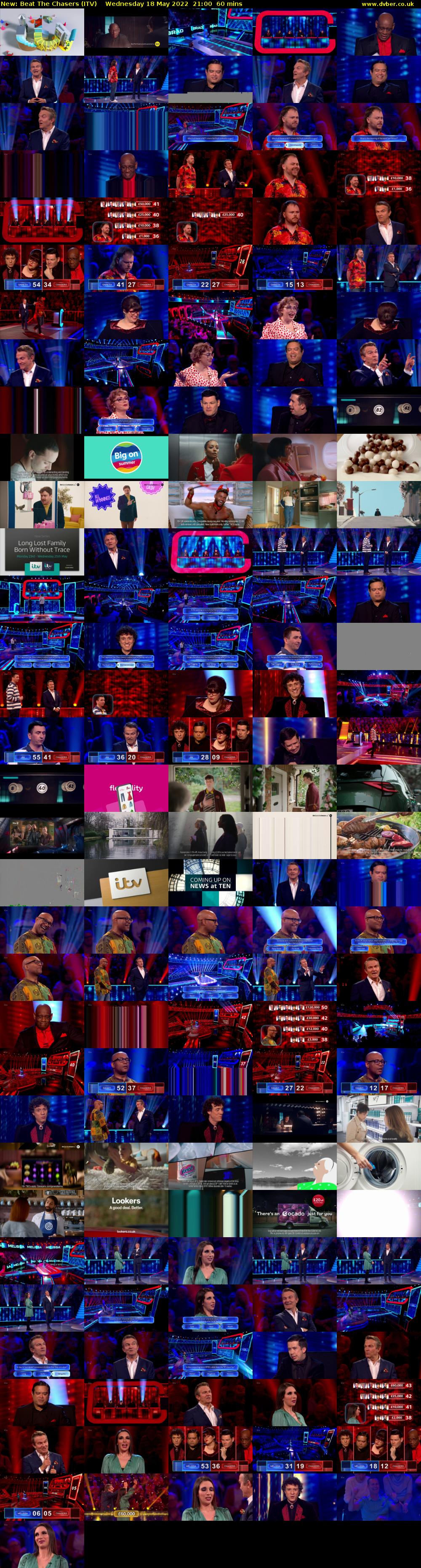 Beat The Chasers (ITV) Wednesday 18 May 2022 21:00 - 22:00