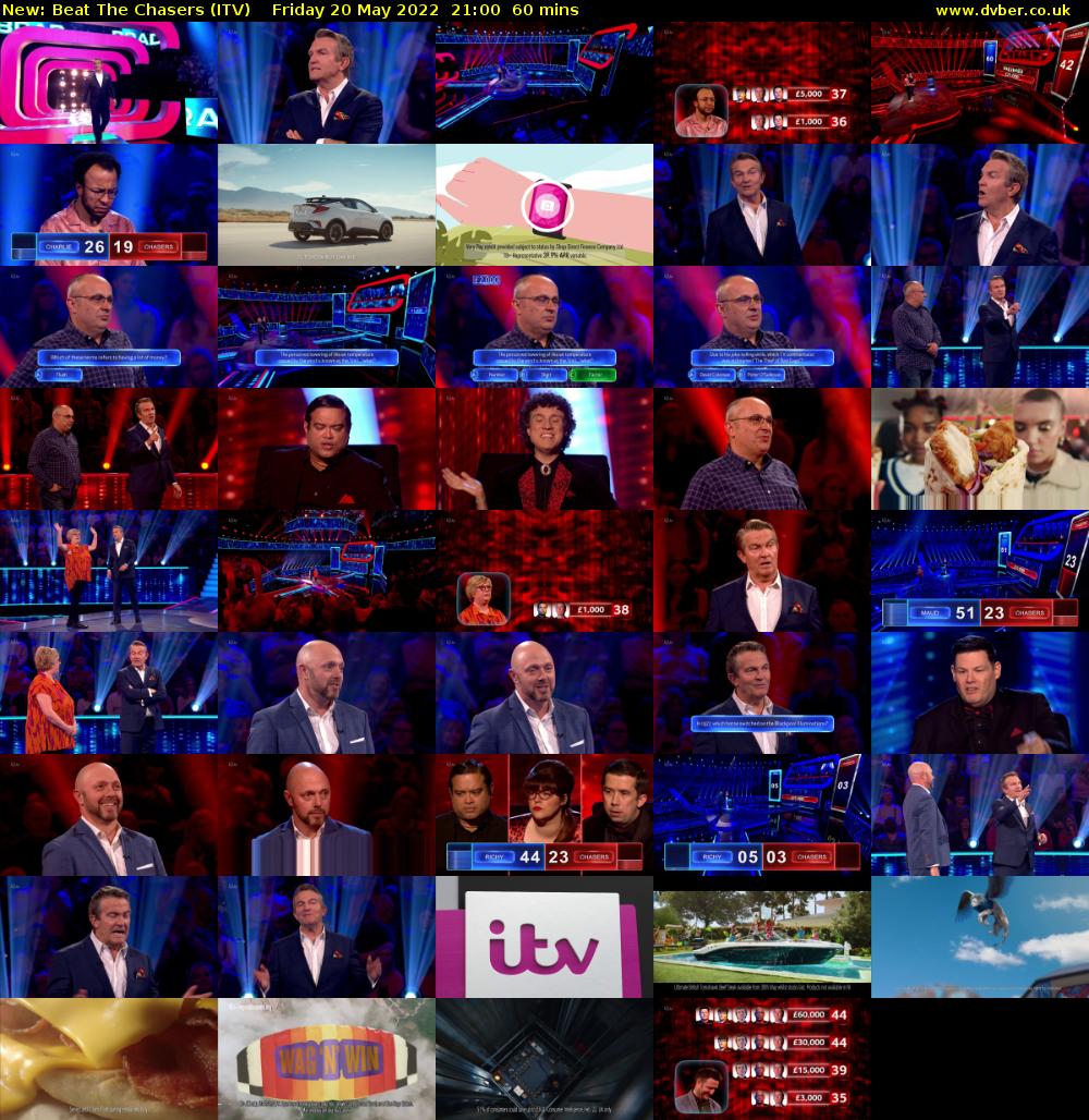 Beat The Chasers (ITV) Friday 20 May 2022 21:00 - 22:00