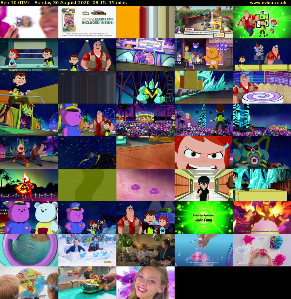 Ben 10 (ITV) Sunday 30 August 2020 08:15 - 08:30