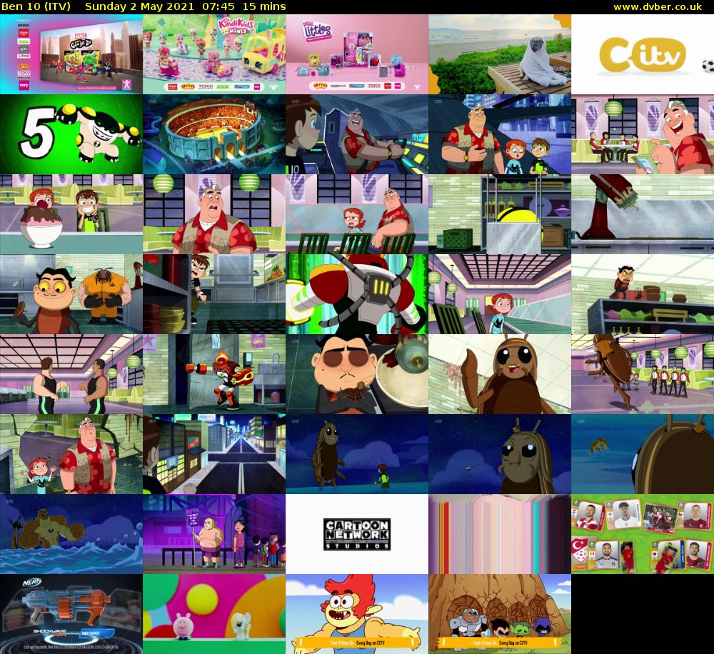 Ben 10 (ITV) Sunday 2 May 2021 07:45 - 08:00
