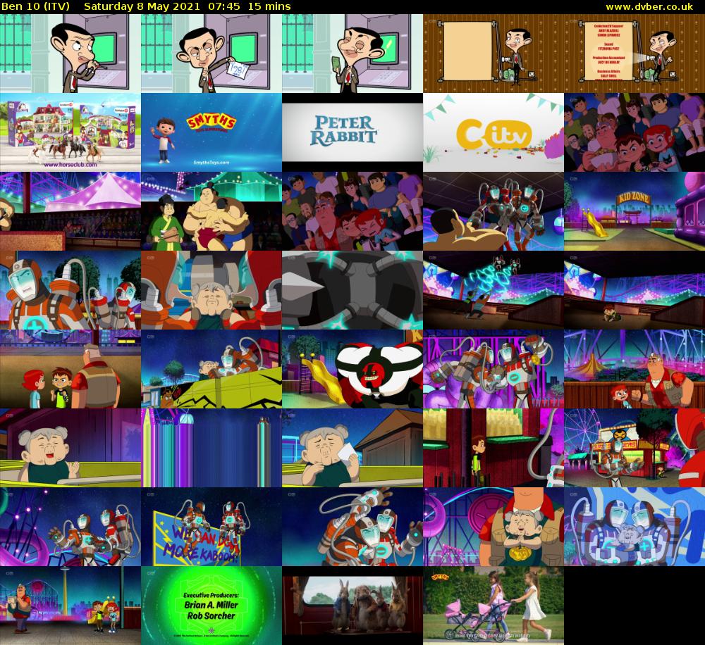 Ben 10 (ITV) Saturday 8 May 2021 07:45 - 08:00