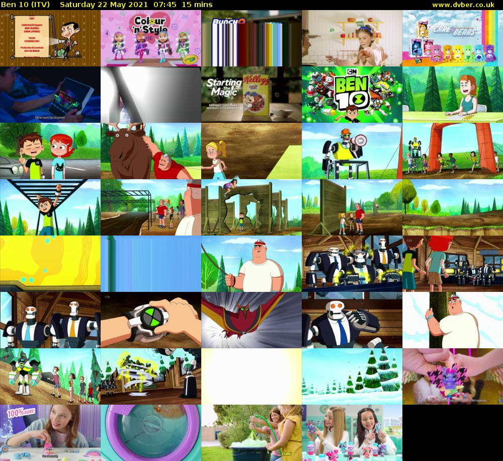 Ben 10 (ITV) Saturday 22 May 2021 07:45 - 08:00