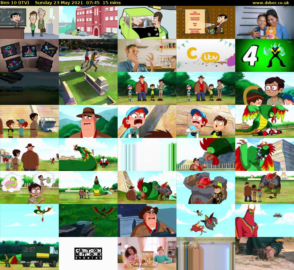 Ben 10 (ITV) Sunday 23 May 2021 07:45 - 08:00