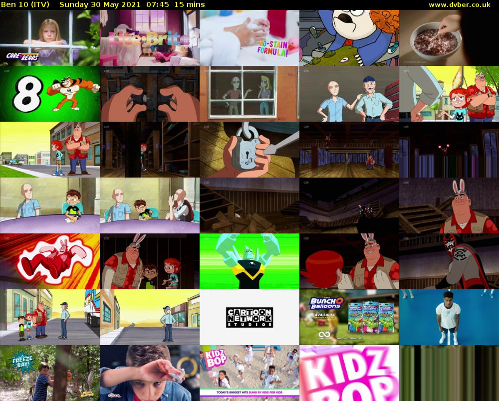 Ben 10 (ITV) Sunday 30 May 2021 07:45 - 08:00