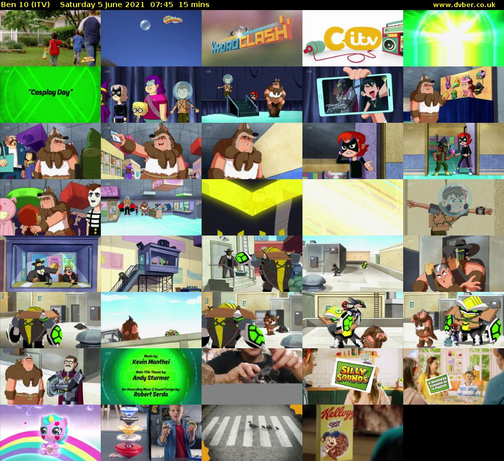 Ben 10 (ITV) Saturday 5 June 2021 07:45 - 08:00