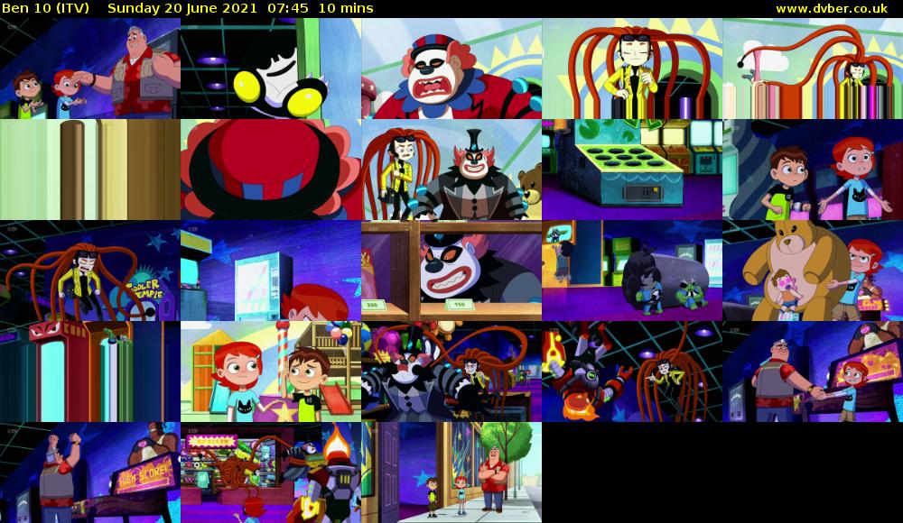 Ben 10 (ITV) Sunday 20 June 2021 07:45 - 07:55
