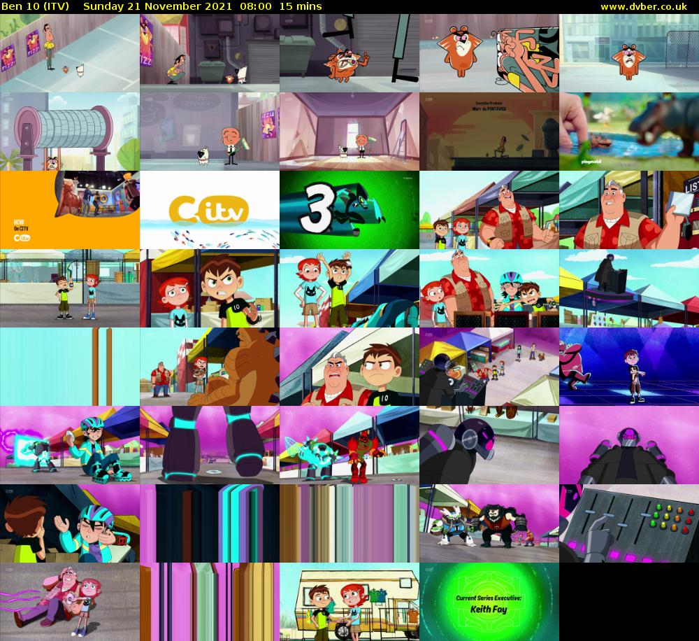 Ben 10 (ITV) Sunday 21 November 2021 08:00 - 08:15
