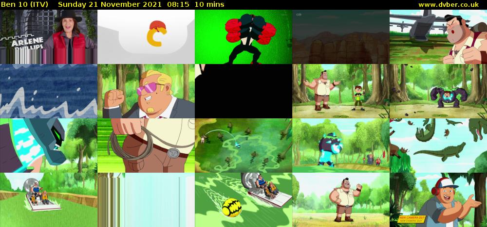 Ben 10 (ITV) Sunday 21 November 2021 08:15 - 08:25