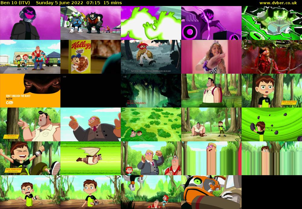 Ben 10 (ITV) Sunday 5 June 2022 07:15 - 07:30