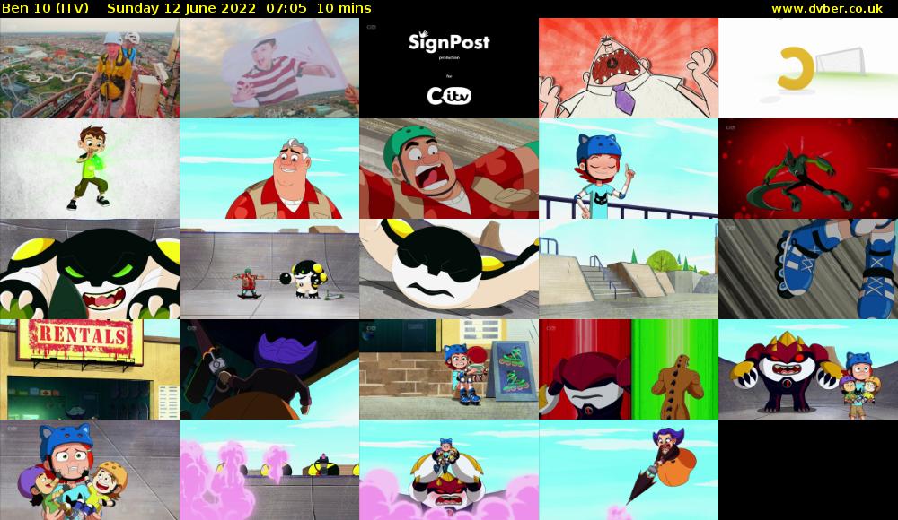 Ben 10 (ITV) Sunday 12 June 2022 07:05 - 07:15