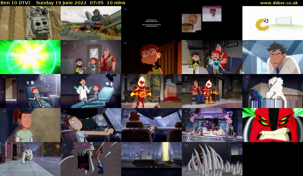 Ben 10 (ITV) Sunday 19 June 2022 07:05 - 07:15