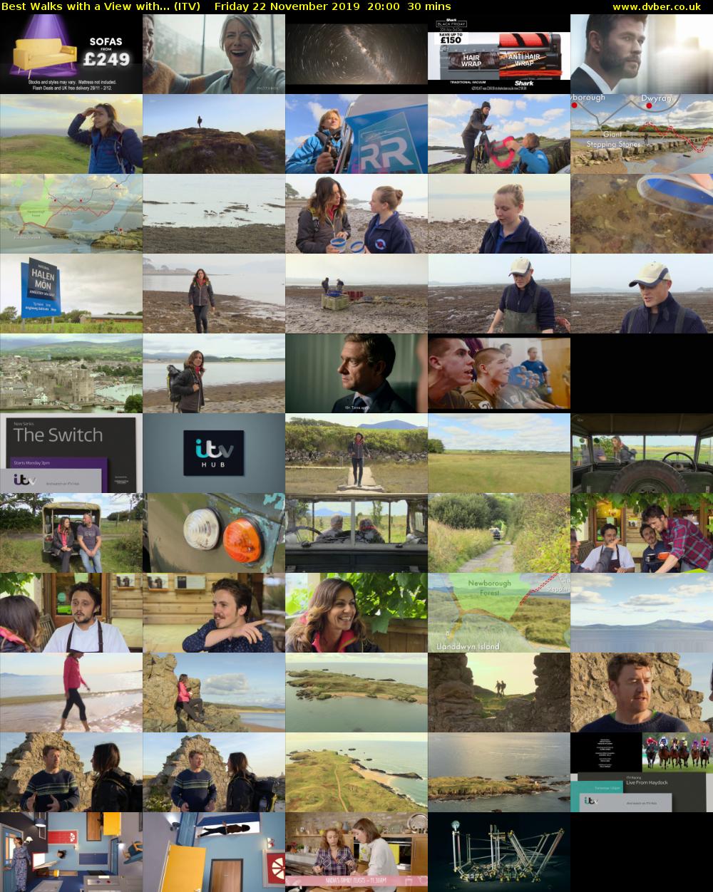 Best Walks with a View with... (ITV) Friday 22 November 2019 20:00 - 20:30