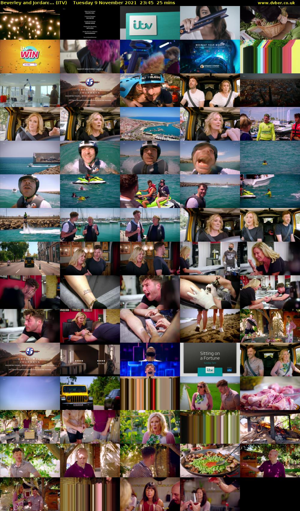 Beverley and Jordan:... (ITV) Tuesday 9 November 2021 23:45 - 00:10
