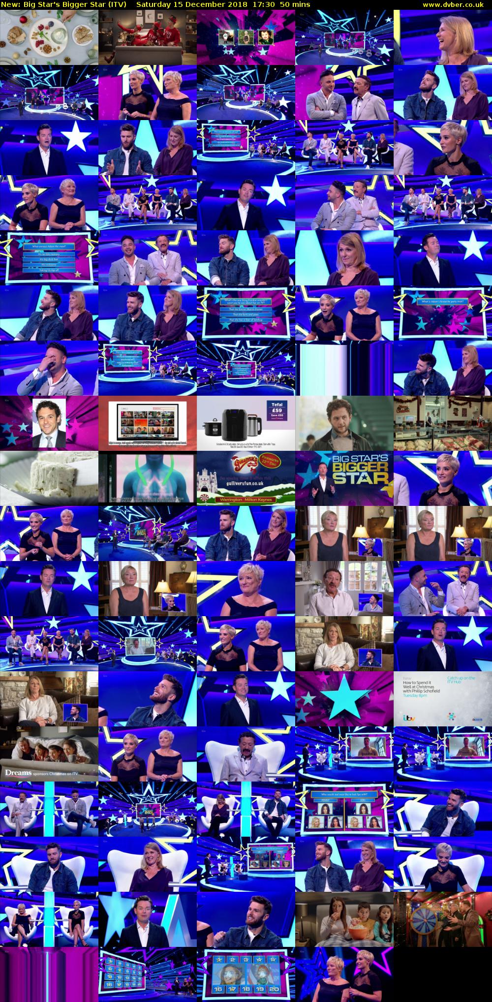Big Star's Bigger Star (ITV) Saturday 15 December 2018 17:30 - 18:20
