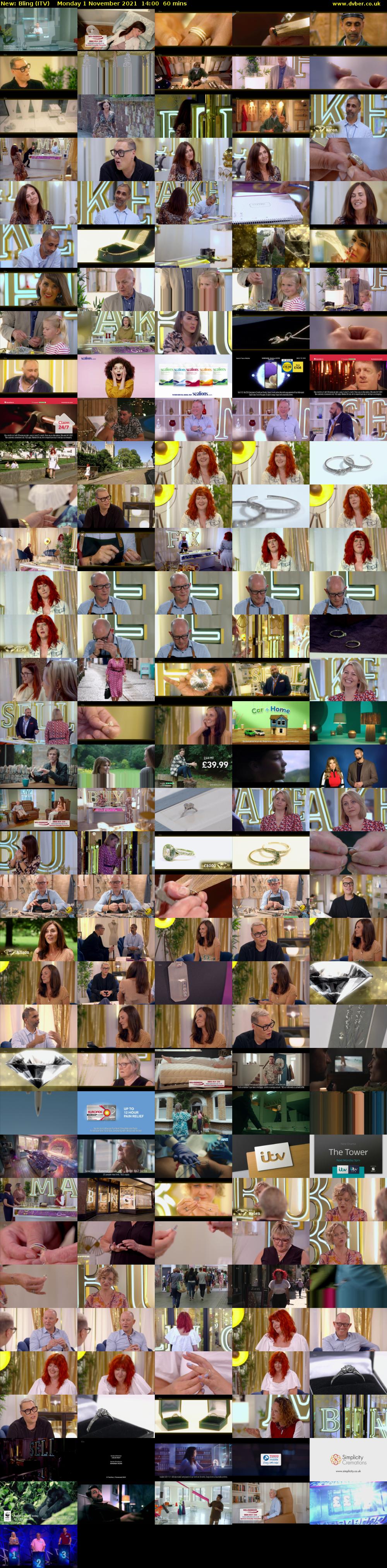 Bling (ITV) Monday 1 November 2021 14:00 - 15:00