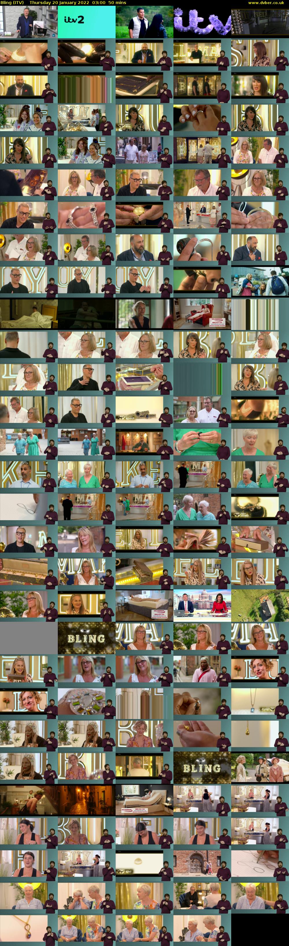 Bling (ITV) Thursday 20 January 2022 03:00 - 03:50