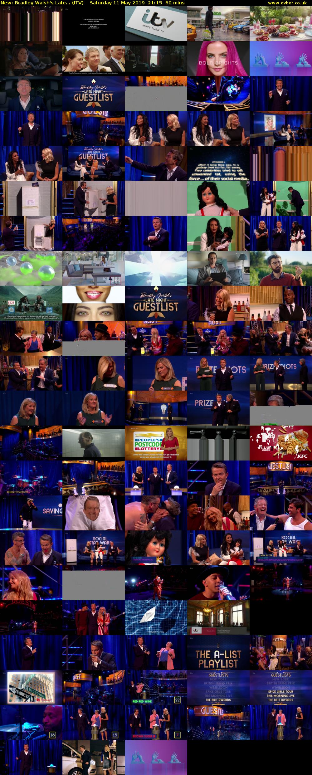 Bradley Walsh's Late... (ITV) Saturday 11 May 2019 21:15 - 22:15