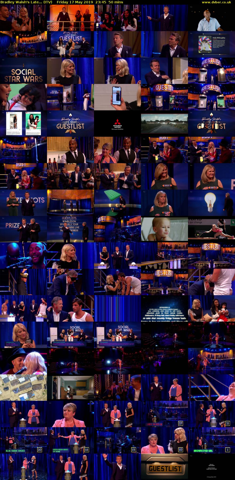 Bradley Walsh's Late... (ITV) Friday 17 May 2019 23:45 - 00:35