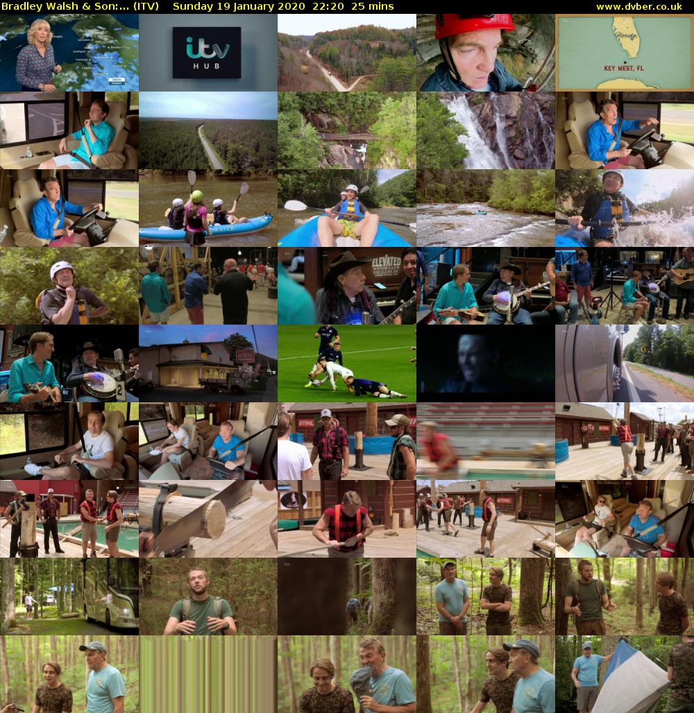 Bradley Walsh & Son:... (ITV) Sunday 19 January 2020 22:20 - 22:45
