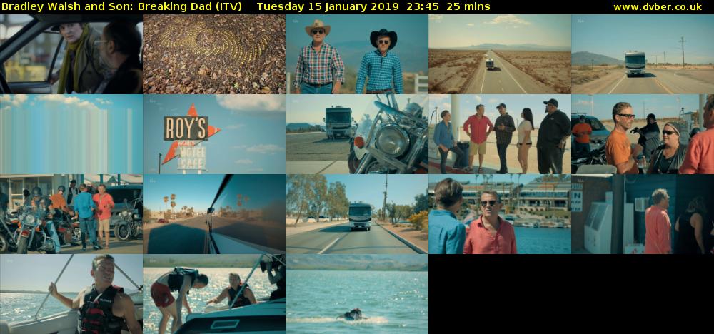 Bradley Walsh and Son: Breaking Dad (ITV) Tuesday 15 January 2019 23:45 - 00:10