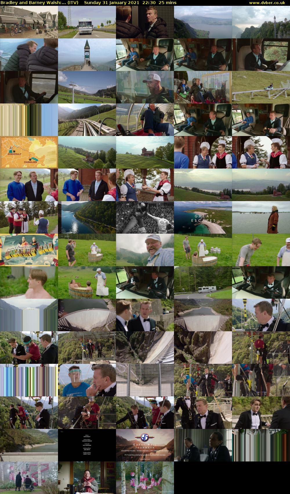 Bradley and Barney Walsh:... (ITV) Sunday 31 January 2021 22:30 - 22:55