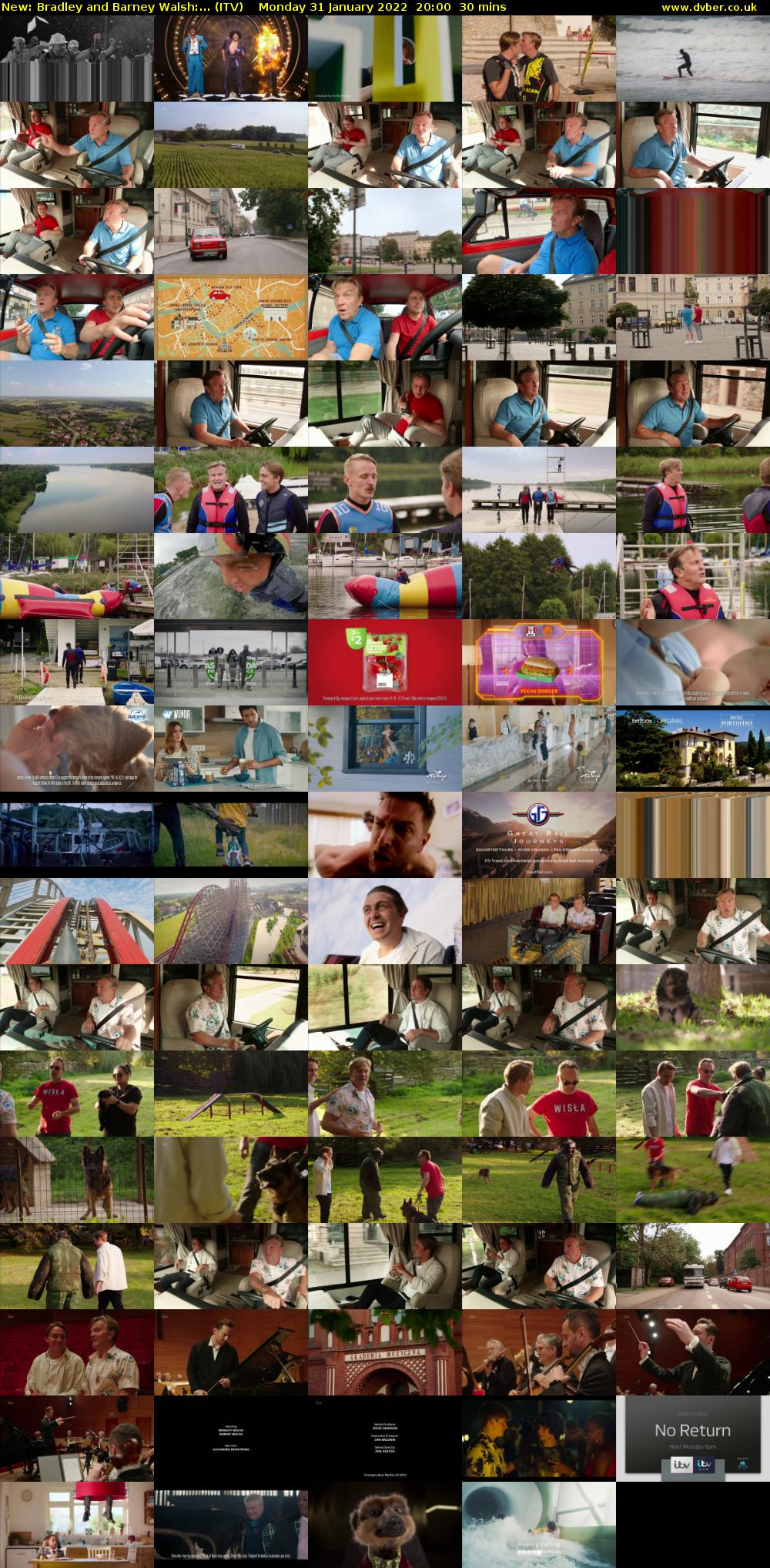 Bradley and Barney Walsh:... (ITV) Monday 31 January 2022 20:00 - 20:30