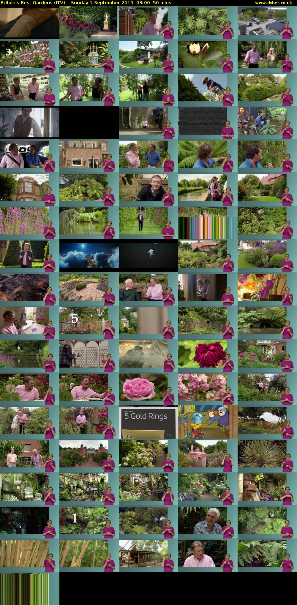 Britain's Best Gardens (ITV) Sunday 1 September 2019 03:00 - 03:50