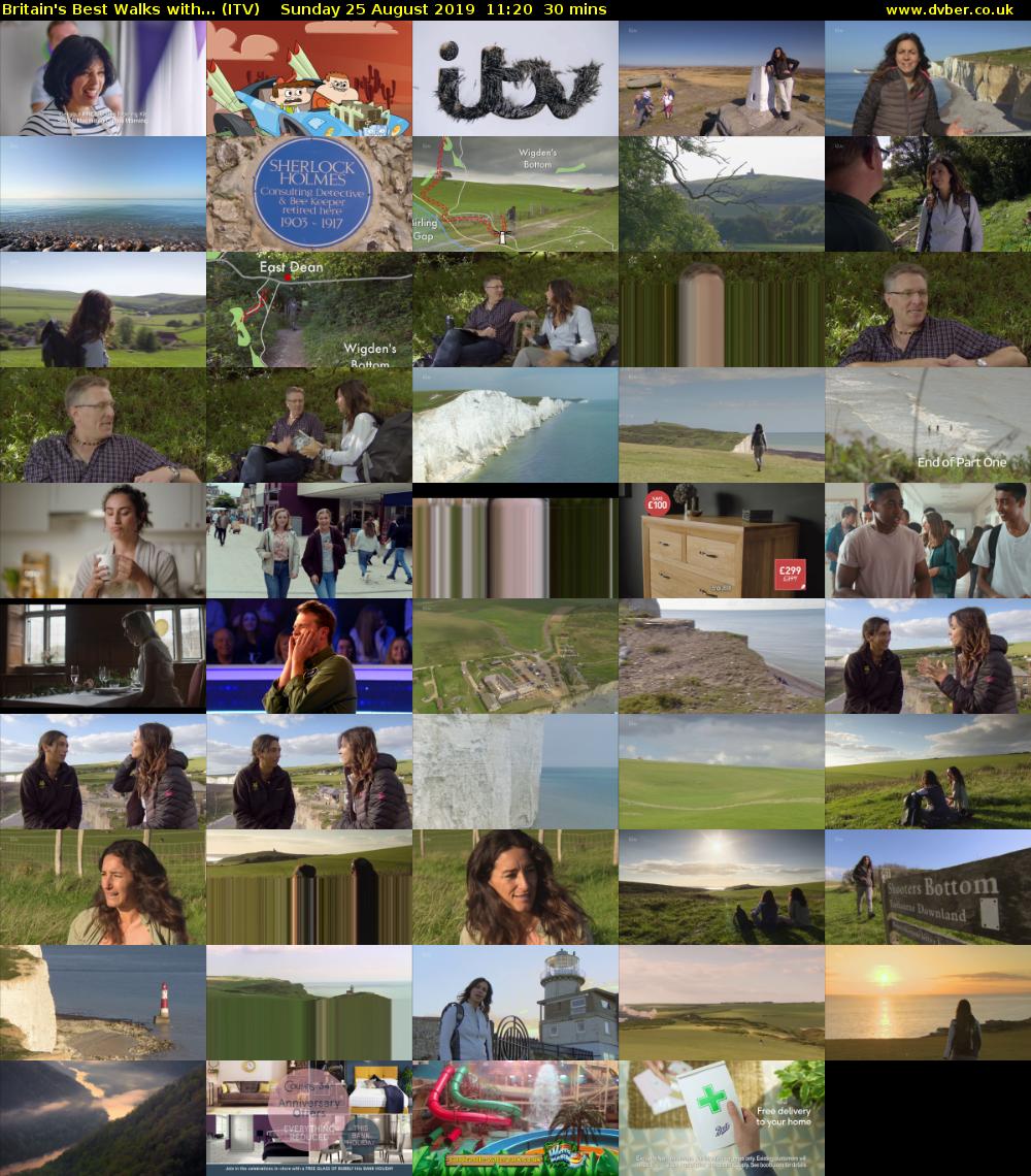 Britain's Best Walks with... (ITV) Sunday 25 August 2019 11:20 - 11:50