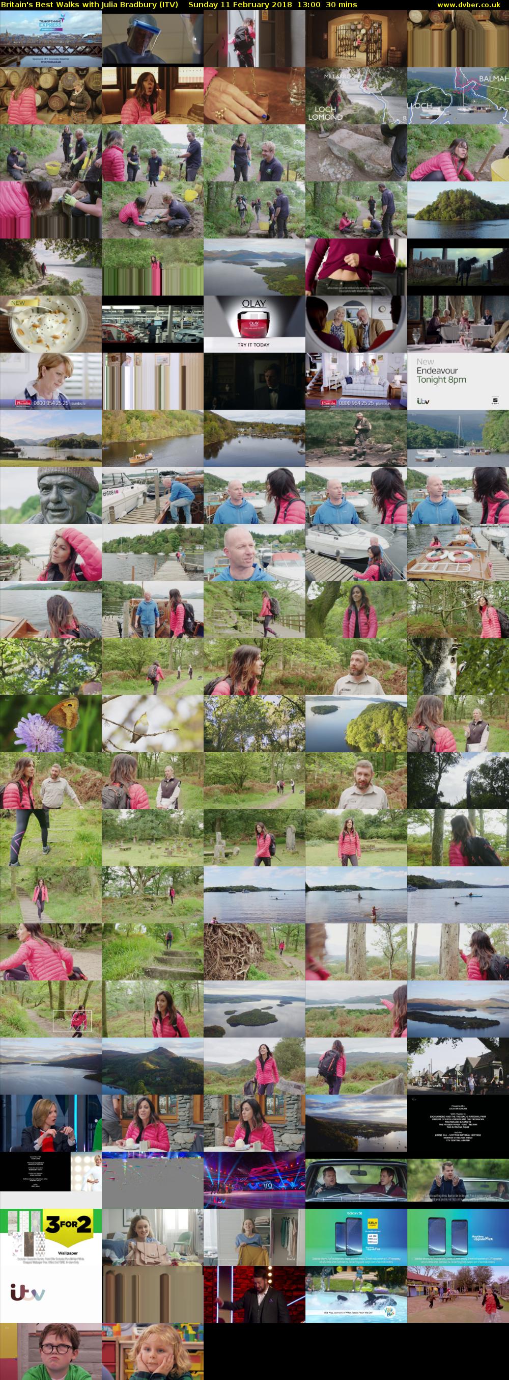 Britain's Best Walks with Julia Bradbury (ITV) Sunday 11 February 2018 13:00 - 13:30