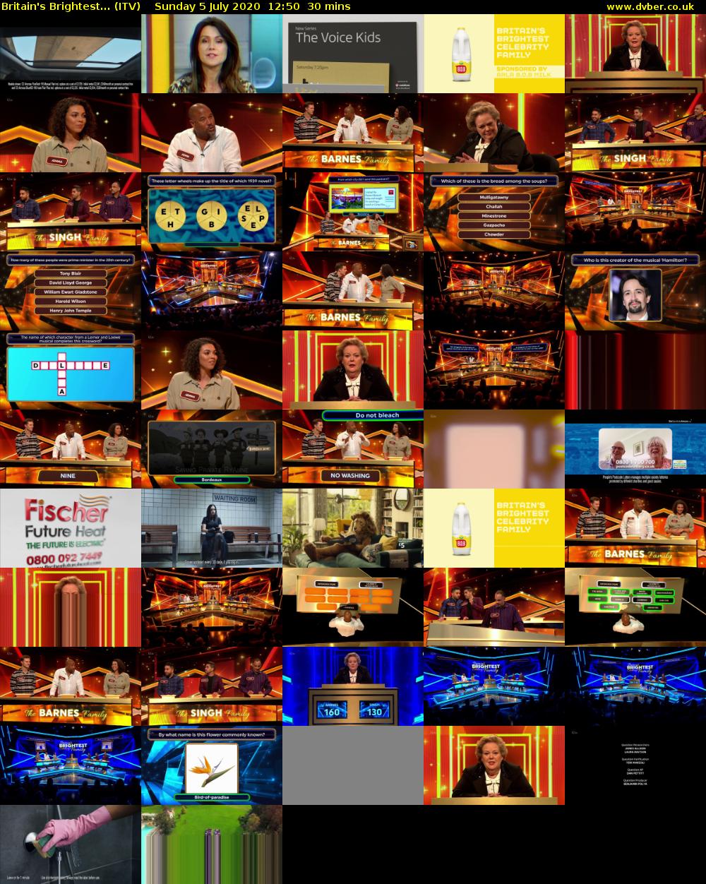 Britain's Brightest... (ITV) Sunday 5 July 2020 12:50 - 13:20
