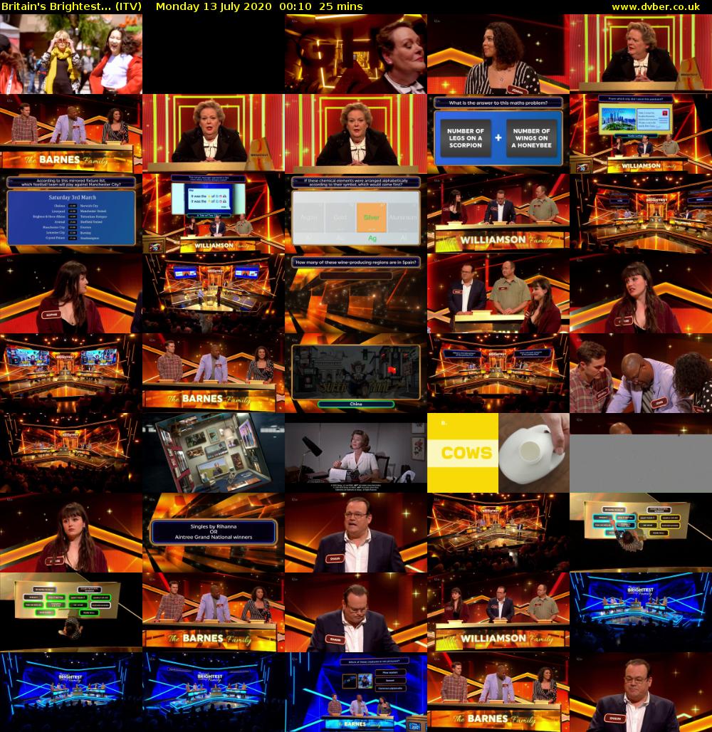 Britain's Brightest... (ITV) Monday 13 July 2020 00:10 - 00:35