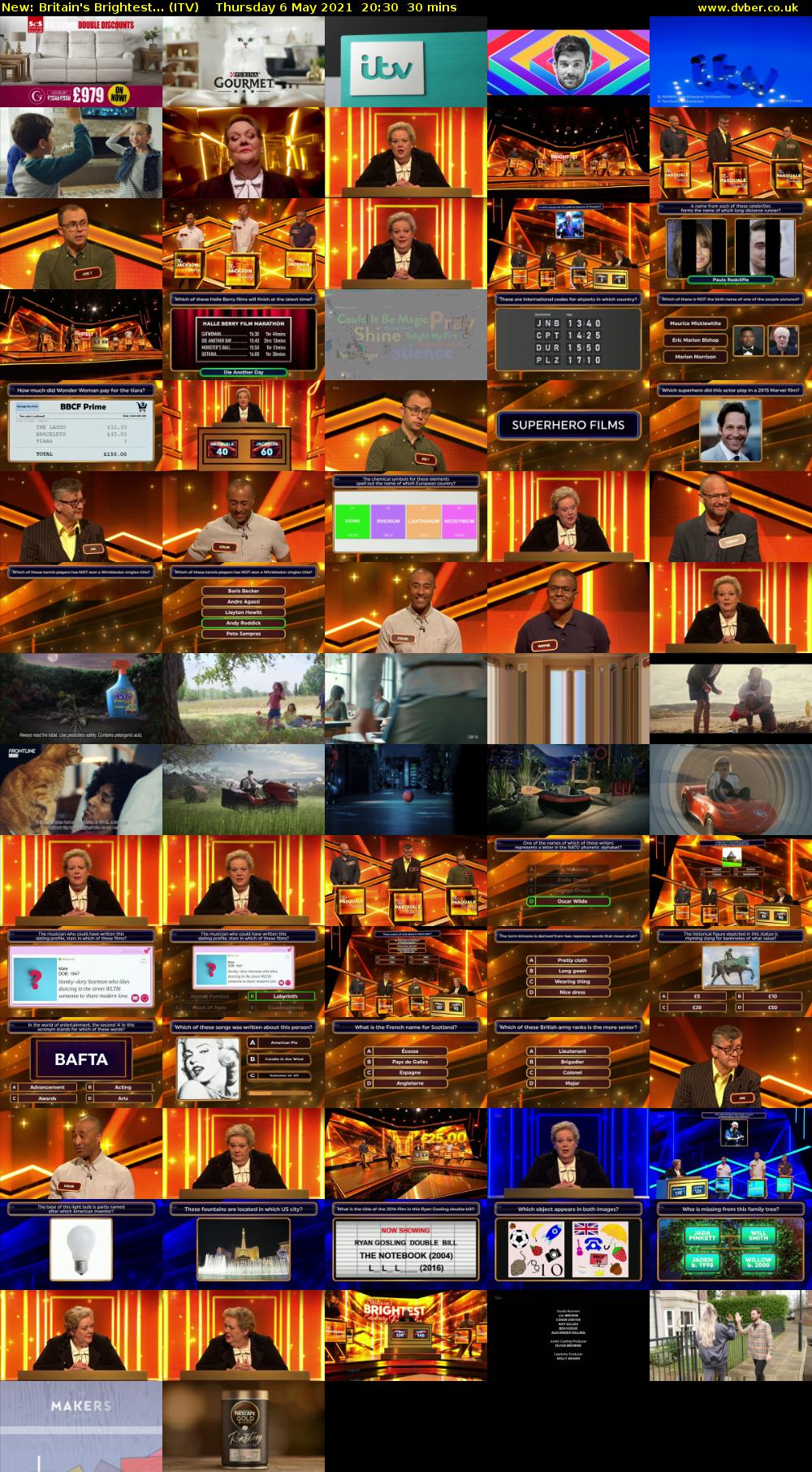 Britain's Brightest... (ITV) Thursday 6 May 2021 20:30 - 21:00