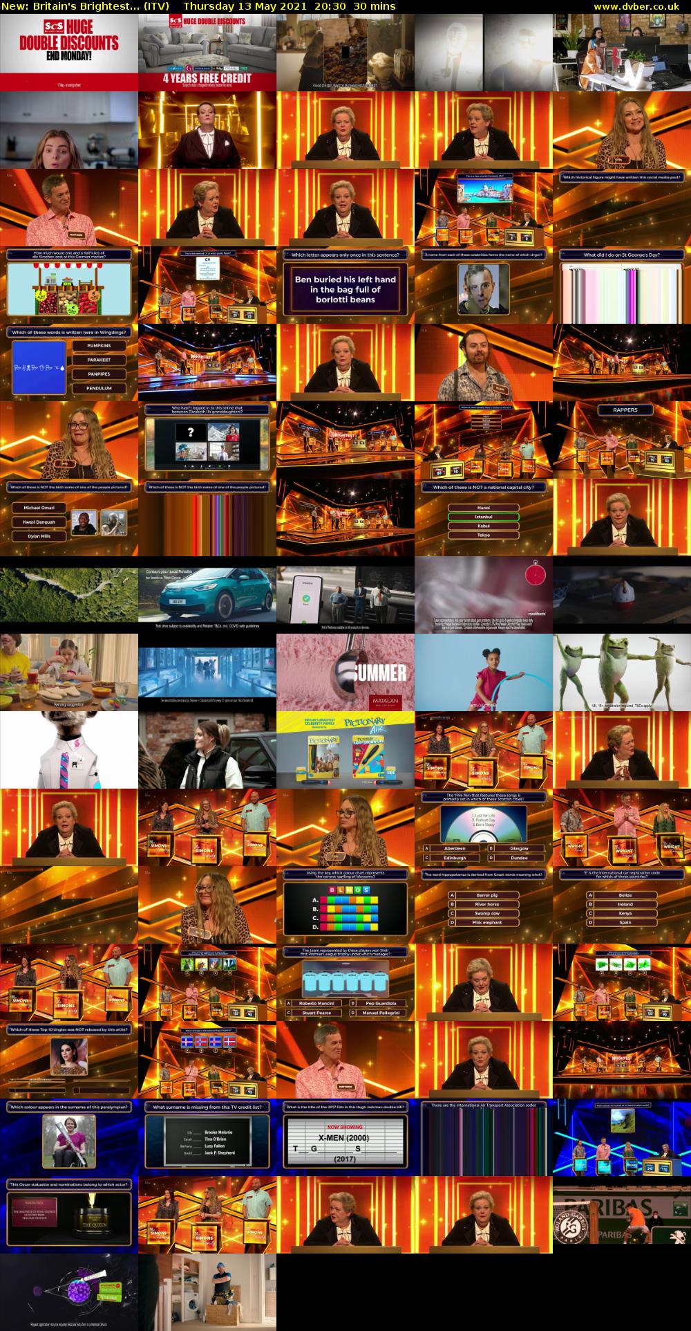 Britain's Brightest... (ITV) Thursday 13 May 2021 20:30 - 21:00