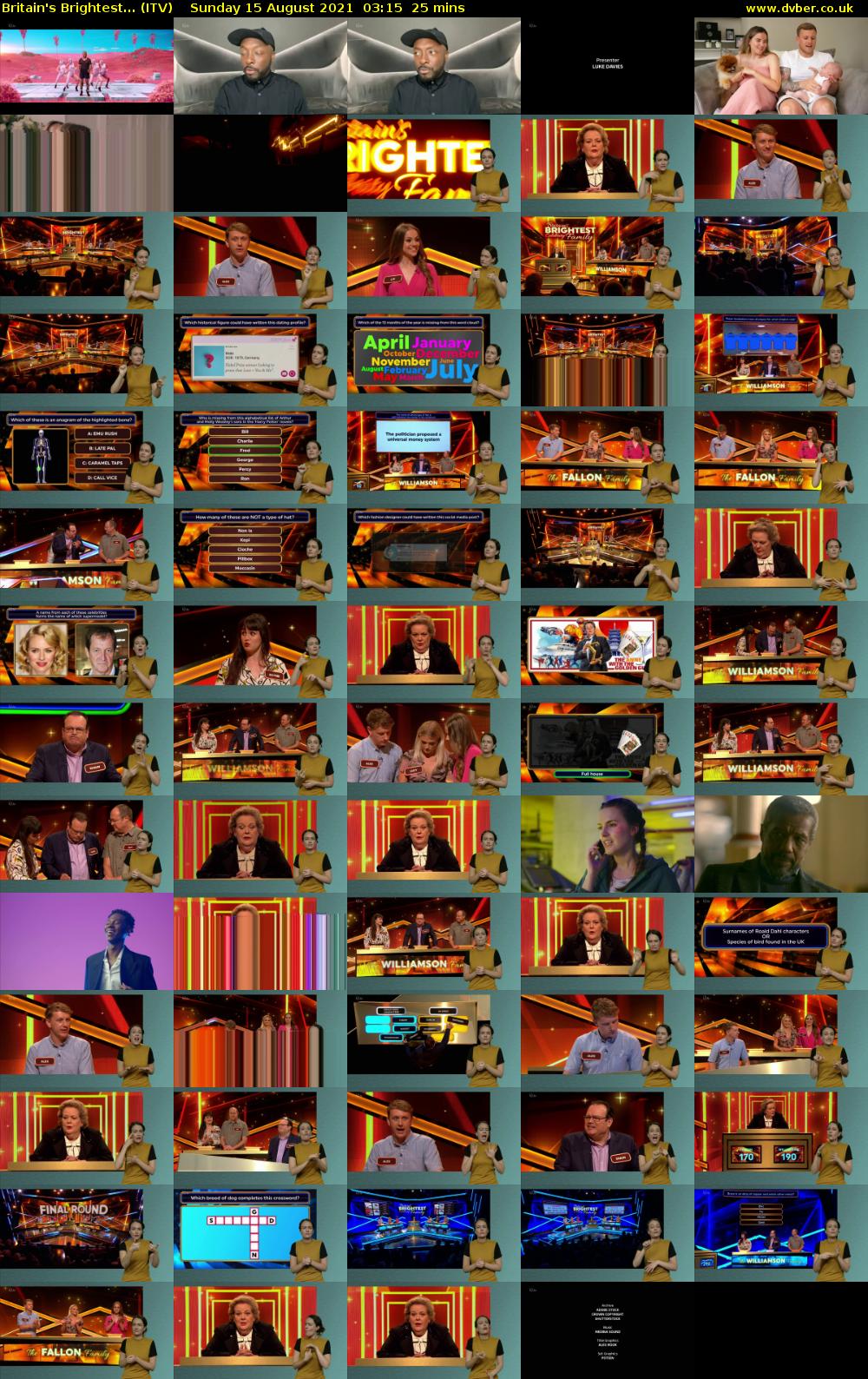 Britain's Brightest... (ITV) Sunday 15 August 2021 03:15 - 03:40