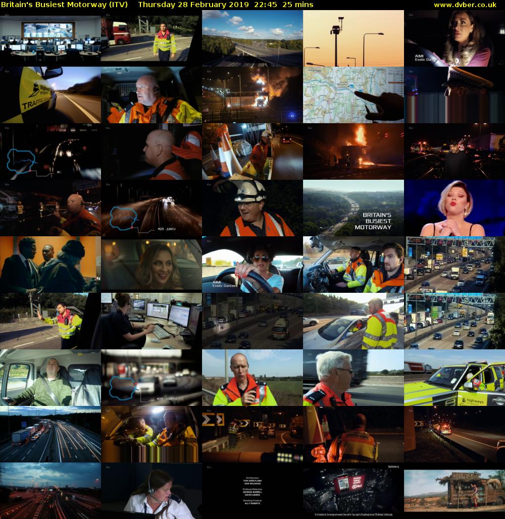 Britain's Busiest Motorway (ITV) Thursday 28 February 2019 22:45 - 23:10