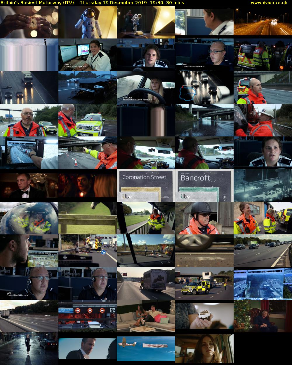 Britain's Busiest Motorway (ITV) Thursday 19 December 2019 19:30 - 20:00